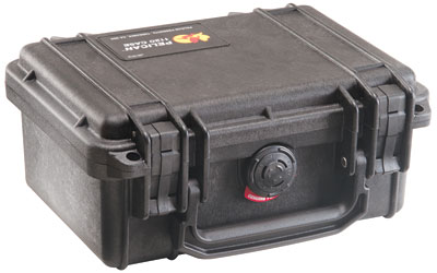 Pelican, Protect Case, 7.5"X5"X3", Black O-Ring Waterproof Seal Two Pad Lockable Hasps